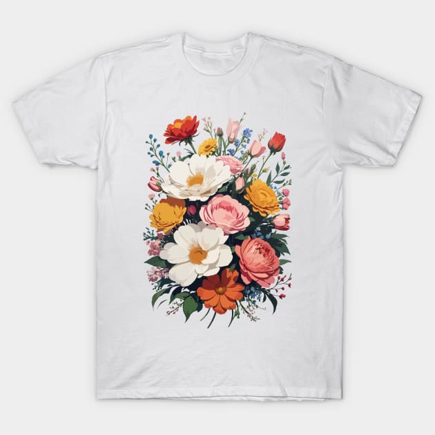 Wildflowers T-Shirt by CatCoconut-Art